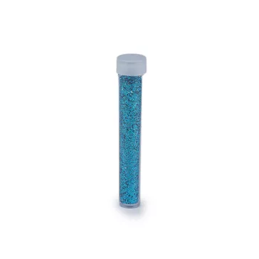   Csillámpor / glitter tubusban, 3,5 g - 7 azúrkék (36 db-os csomagolás)