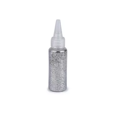   Csillámpor / glitter applikátorral, 20 g - 2 ezüst (1 db-os csomagolás)