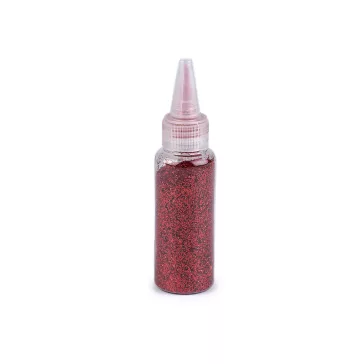   Csillámpor / glitter applikátorral, 20 g - 5 piros (1 db-os csomagolás)