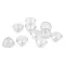 Nagy műanyag virágkehely gyöngyök 13x22 mm - 1 Transparent (10 db-os csomagolás)
