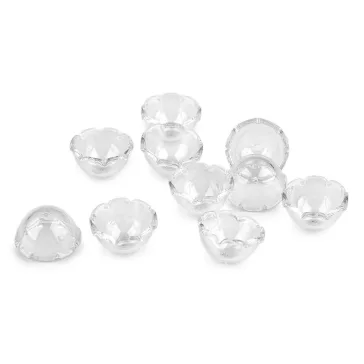   Nagy műanyag virágkehely gyöngyök 13x22 mm - 1 Transparent (40 db-os csomagolás)