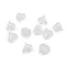 Kicsi műanyag virágkehely gyöngyök 14x18 mm - 1 Transparent (10 db-os csomagolás)