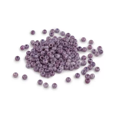   Üveggyöngyök mellírozott hatású Ø4 mm - 7 (17) levendulalila (8 zacskó)