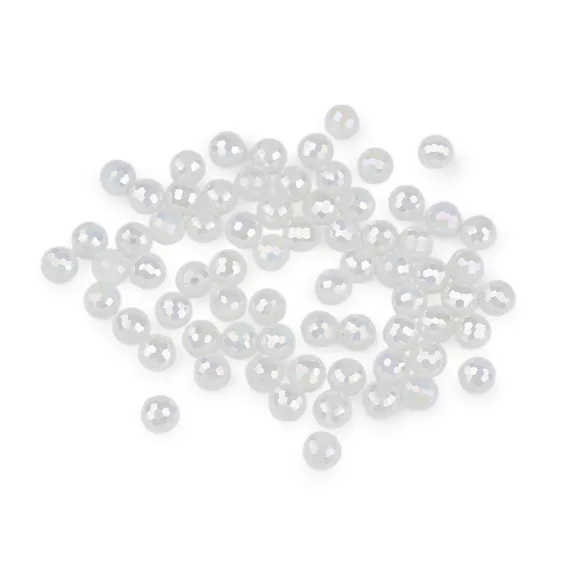 Üveggyöngy csiszolt 8 mm AB hatású tűzgyöngy - 2 tejfehér AB (3 zacskó) Üveggyöngy csiszolt 8 mm AB hatású tűzgyöngy - 2 tejfehér AB (3 zacskó)