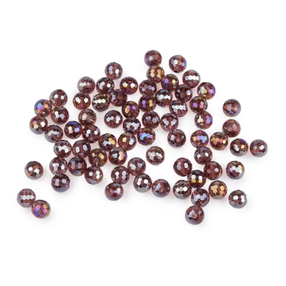 Üveggyöngy csiszolt 8 mm AB hatású tűzgyöngy - 5 lila AB (3 zacskó) Üveggyöngy csiszolt 8 mm AB hatású tűzgyöngy - 5 lila AB (3 zacskó)