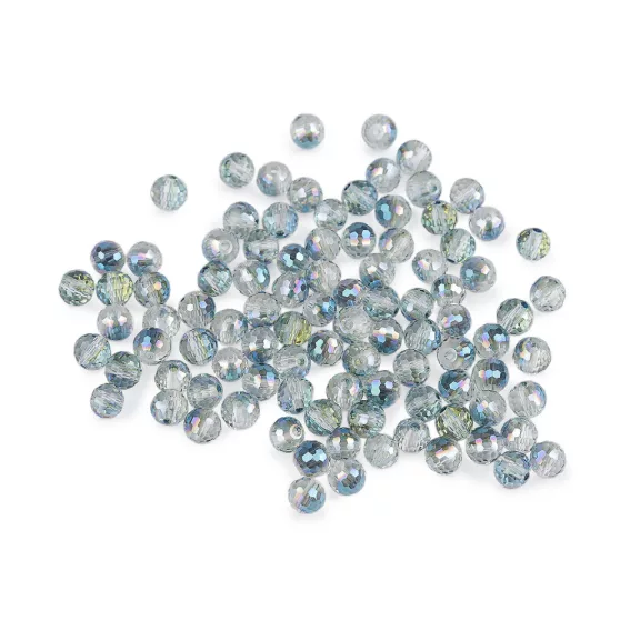 Üveggyöngy csiszolt 6 mm AB hatású tűzgyöngy - 6 kékeszöld AB (3 zacskó) Üveggyöngy csiszolt 6 mm AB hatású tűzgyöngy - 6 kékeszöld AB (3 zacskó)