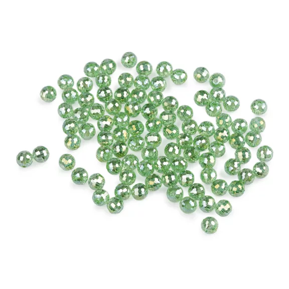 Üveggyöngy csiszolt 6 mm AB hatású tűzgyöngy - 8 pasztellzöld AB (3 zacskó) Üveggyöngy csiszolt 6 mm AB hatású tűzgyöngy - 8 pasztellzöld AB (3 zacskó)