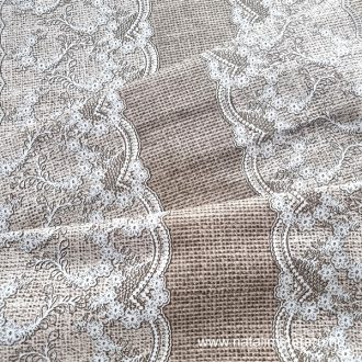 Csipke mintás, két soros, 50cm széles pamutvászon