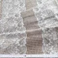 Lace patterned, two-row, 50cm wide cotton fabric