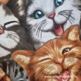 Cat friends 150 cm wide waffle fabric panels