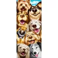 Dog friends 150 cm wide waffle fabric panels