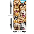 Dog friends 150 cm wide waffle fabric panels