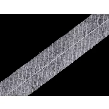   Vasalható varratrögzítő szalag láncöltéssel / cérna szállal - 1 (12 mm) fehér (49 m-os csomagolás)