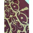 Burgundy hussar style 50 cm wide cotton fabric
