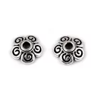 Virág, köztes fémgyöngy Ø8 mm - platina (10 db-os csomagolás) Virág, köztes fémgyöngy Ø8 mm - platina (10 db-os csomagolás)