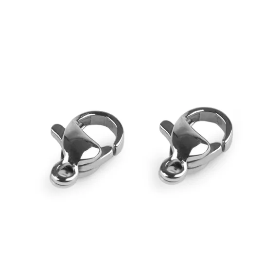 Nemesacél delfinkapocs 6x10 mm - platina (2 db-os csomagolás) Nemesacél delfinkapocs 6x10 mm - platina (2 db-os csomagolás)