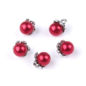 Gomb csepp / gyöngy medállal Ø8; 9 mm