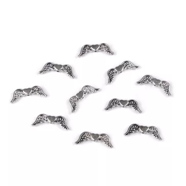   Dísz angyal szárny 7x20 mm - platina (50 db-os csomagolás)