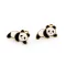 Fém medál / állati cipzár lehúzó - 7 (81630) fehér Panda (2 db-os csomagolás)