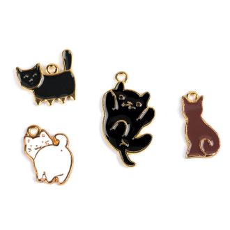 Fém medál / cipzár lehúzó macska