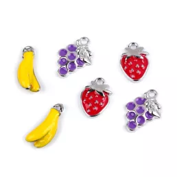 Függő / cipzár húzóka banán, bor, eper