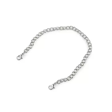   Fém lánc kézitáskákhoz és ruhákhoz 23 cm - nikkel (20 db-os csomagolás)