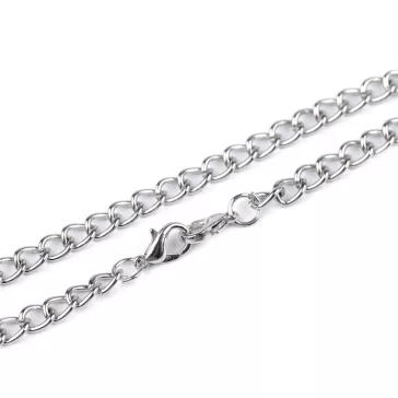   Fém lánc kézitáskákhoz és ruhákhoz 23 cm - nikkel (20 db-os csomagolás)