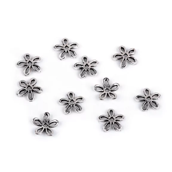 Gyöngykupak Ø12 mm virág - 1 platina (200 db-os csomagolás) Gyöngykupak Ø12 mm virág - 1 platina (200 db-os csomagolás)