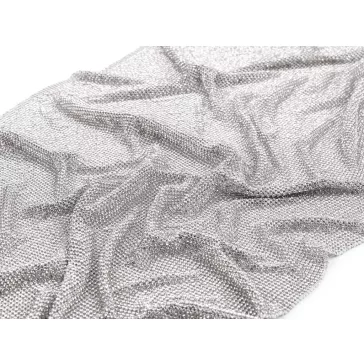   Strassz folyóméter arany, ezüst 39x116 cm - 1 ezüst (1 db-os csomagolás)