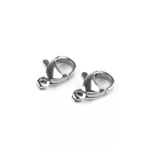 Nemesacél delfinkapocs több méret - 2 (6x10 mm) platina (100 db-os csomagolás) Nemesacél delfinkapocs több méret - 2 (6x10 mm) platina (100 db-os csomagolás)