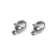 Nemesacél delfinkapocs  több méret - 4 (7x12 mm) platina (4 db-os csomagolás)
