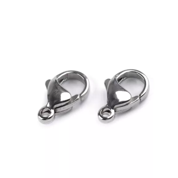 Nemesacél delfinkapocs több méret - 5 (8x13 mm) platina (100 db-os csomagolás) Nemesacél delfinkapocs több méret - 5 (8x13 mm) platina (100 db-os csomagolás)