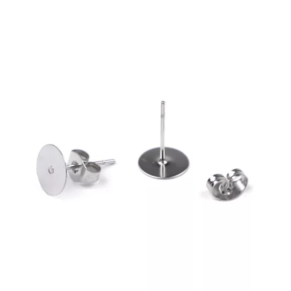 Puzetta ragasztható Ø8 mm rozsdamentes acélból - platina (6 db-os csomagolás) Puzetta ragasztható Ø8 mm rozsdamentes acélból - platina (6 db-os csomagolás)