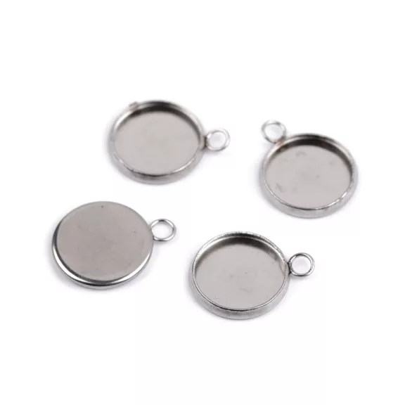 Rozsdamentes acél ágy Ø12 mm szemmel, félkész termék - platina (4 db-os csomagolás) Rozsdamentes acél ágy Ø12 mm szemmel, félkész termék - platina (4 db-os csomagolás)