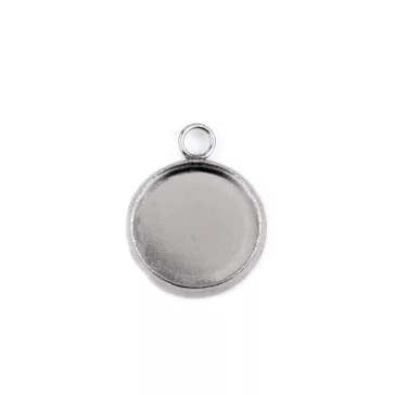   Rozsdamentes acél ágy Ø12 mm szemmel, félkész termék - platina (20 db-os csomagolás)
