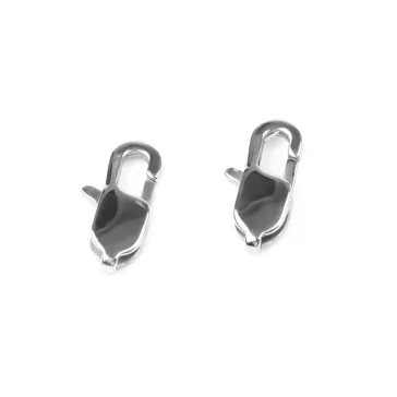   Karabiner rozsdamentes acélból 7x15 mm - platina (30 db-os csomagolás)