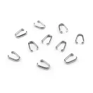 Kapocs rozsdamentes acélból 2x10 mm - 2 (3 mm) platina (10 db-os csomagolás) Kapocs rozsdamentes acélból 2x10 mm - 2 (3 mm) platina (10 db-os csomagolás)