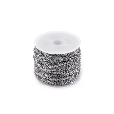 Nemesacél lánc 2 mm folyóméterben - platina
