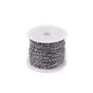 Nemesacél lánc 2,3 mm folyóméterben - platina Nemesacél lánc 2,3 mm folyóméterben - platina