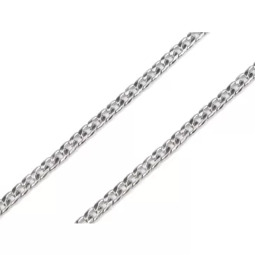   Rozsdamentes acél lánc lapos  4,6 mm hossza 1 m - platina (1 db-os csomagolás)