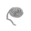 Rozsdamentes acél lapos lánc 5 mm hossz 1 m - platina (10 db-os csomagolás) Rozsdamentes acél lapos lánc 5 mm hossz 1 m - platina (10 db-os csomagolás)