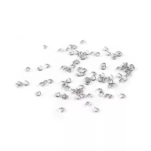 Rozsdamentes acél összekötő karika Ø3 mm - platina (3 g-os csomagolás) Rozsdamentes acél összekötő karika Ø3 mm - platina (3 g-os csomagolás)