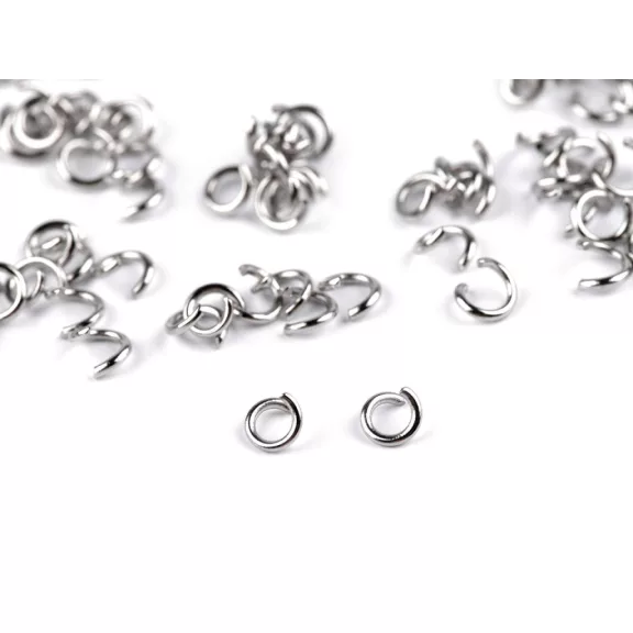 Kapocs karika Ø4 mm rozsdamentes acélból - platina (50 g-os csomagolás) Kapocs karika Ø4 mm rozsdamentes acélból - platina (50 g-os csomagolás)