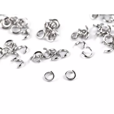   Kapocs karika Ø4 mm rozsdamentes acélból - platina (100 g-os csomagolás)
