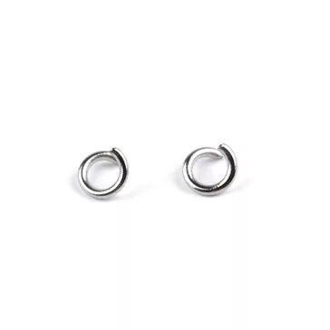   Kapocs karika Ø4 mm rozsdamentes acélból - platina (100 g-os csomagolás)
