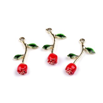 Fém medál / cipzár húzóka 3D rózsa