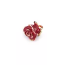 Fém medál virág rózsa 3D 11x14 mm - piros (20 db-os csomagolás) Fém medál virág rózsa 3D 11x14 mm - piros (20 db-os csomagolás)