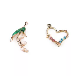 Fém medál / cipzár húzóka szív