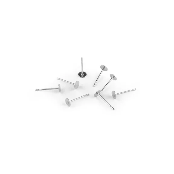 Nemesacél bedugós fülbevaló alap Ø4; 6; 8 mm - 1 (4 mm) platina (80 db-os csomagolás) Nemesacél bedugós fülbevaló alap Ø4; 6; 8 mm - 1 (4 mm) platina (80 db-os csomagolás)