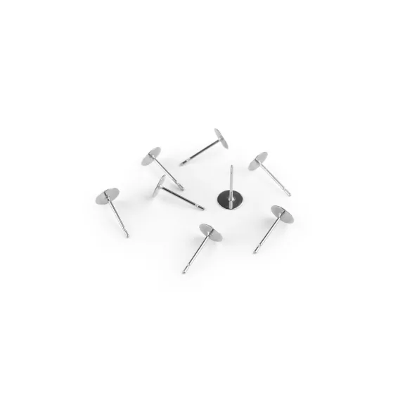 Nemesacél bedugós fülbevaló alap Ø4; 6; 8 mm - 2 (6 mm) platina (80 db-os csomagolás) Nemesacél bedugós fülbevaló alap Ø4; 6; 8 mm - 2 (6 mm) platina (80 db-os csomagolás)